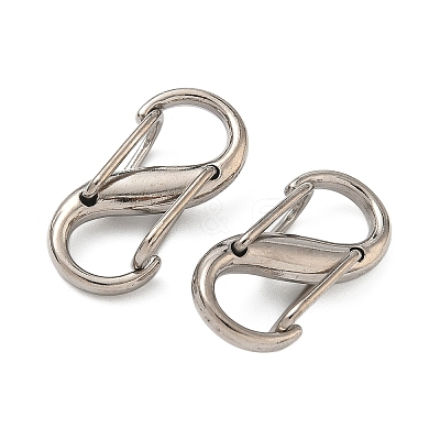 Alloy Double S Snap Hook Spring Keychain Clasps FIND-C084-01P-1