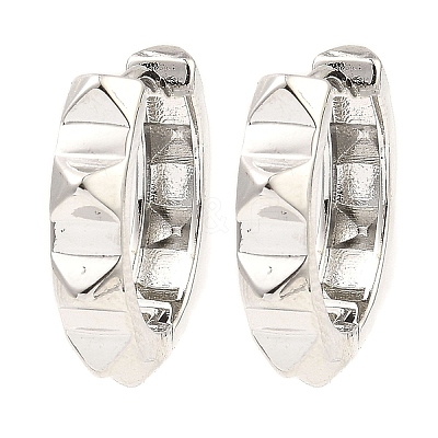 Brass Spike Hoop Earrings EJEW-I289-16P-1