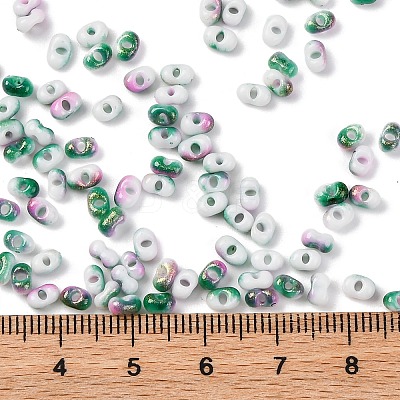 Two Tone Baking Paint Glass Seed Beads SEED-C003-01A-1