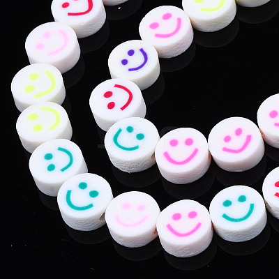Handmade Polymer Clay Bead Strands CLAY-T020-28-1
