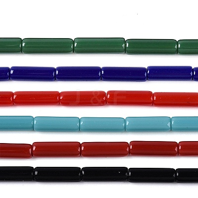 Opaque Solid Color Glass Beads Strands GLAA-N070-01A-CM-1