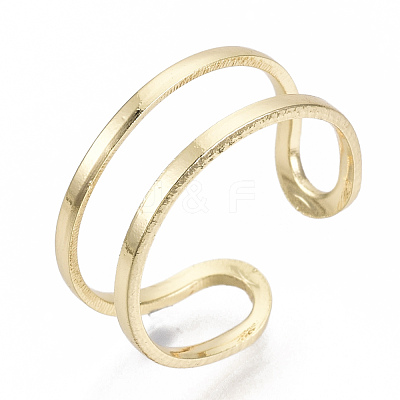 Brass Cuff Finger Rings RJEW-N030-003-NF-1
