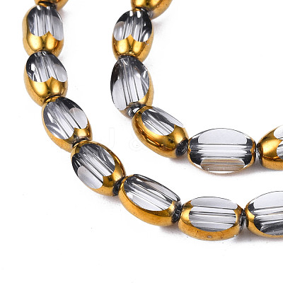 Electroplate Glass Beads Strands EGLA-N008-015-1
