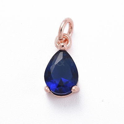 Brass Micro Pave Cubic Zirconia Pendants ZIRC-E164-64-1