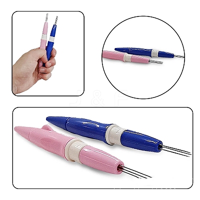 Felting Needles Tool with 3Pcs Needle DOLL-PW0006-058A-1