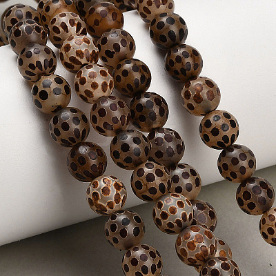 Tibetan Style dZi Beads Strands GG-NH0001-A02-8MM-1