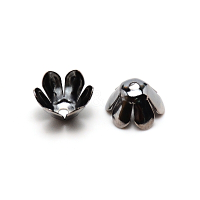 6-Petal Iron Bead Caps IFIN-CJC0005-06B-1