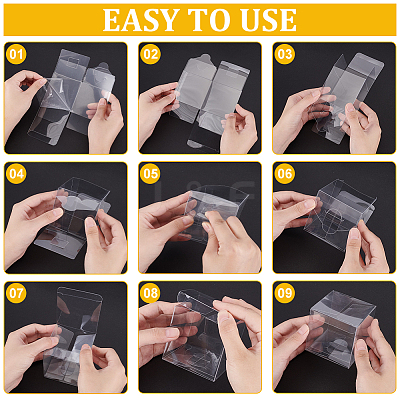 Transparent Plastic PVC Box Gift Packaging CON-WH0106-05-1