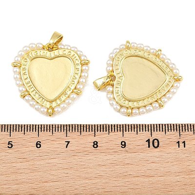 Brass & ABS Plastic Pearl  Pendant Cabochon Settings PL-CBA6A75-09A-G-1