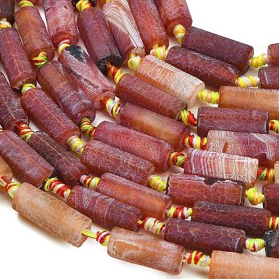 Natural Weathered Agate Beads Strands G-A321-C02-01B-1