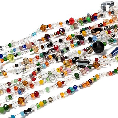 Mixed Electroplate Glass Beads Strands EGLA-A003-01-1