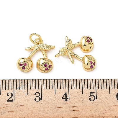 Brass Micro Pave Cubic Zirconia Pendants KK-L243-02G-01-1