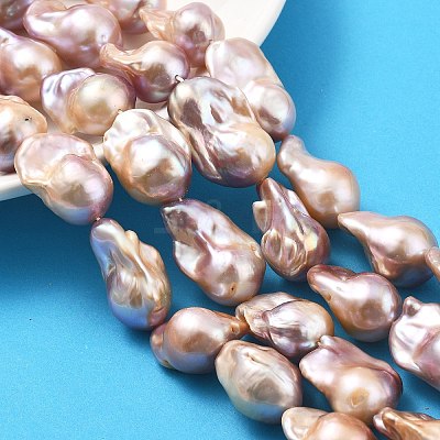 Natural Nucleated Pearl Beads Strands PEAR-B004-15M-06C-1