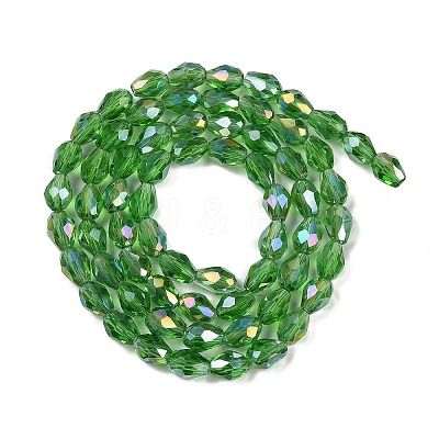 Transparent Electroplate Glass Beads Strands EGLA-N013-T4mm-B14-1