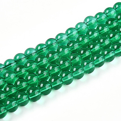 Baking Paint Transparent Glass Beads X1-DGLA-N006-6mm-09-1