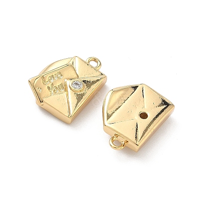 Brass Micro Pave Cubic Zirconia Pendants KK-L260-23G-1