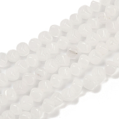 Natural White Jade Beads Strands G-A257-A04-01-1