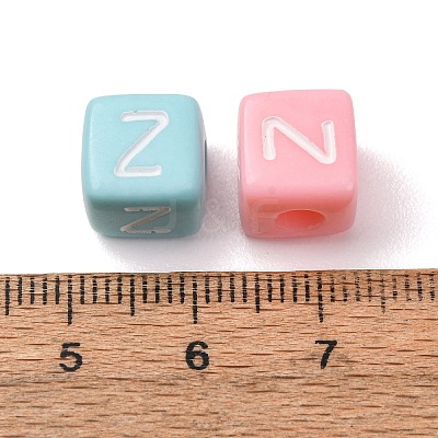 Opaque Acrylic European Beads AC-CBA7A73-01Z-1