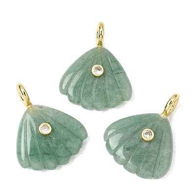 Natural Green Aventurine Carved Pendants G-C282-05J-1