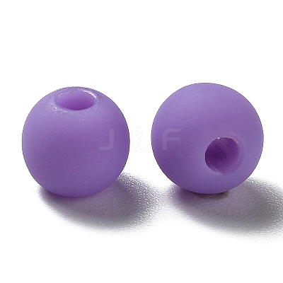 Frosted Opaque Acrylic Beads OACR-P019-01A-04-1