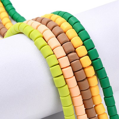 Polymer Clay Bead Strands CLAY-T001-C-1
