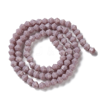 Opaque Solid Color Imitation Jade Glass Beads Strands GLAA-F029-P4mm-13-1