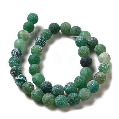 Natural & Dyed Crackle Agate Bead Strands G-T056-10mm-M-1