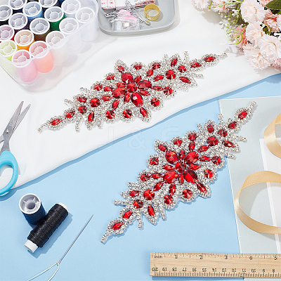 Rhinestone Flower Appliques DIY-WH0504-99C-1