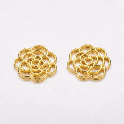 Valentine Gifts Idea for Women Zinc Alloy Filigree Pendants X-PALLOY-D227-G-1