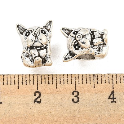 Rack Plating Alloy European Beads FIND-B034-38AS-1