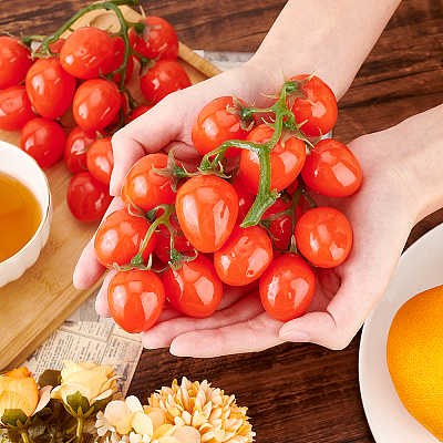 Mini Plastic Imitation Cherry Tomato DJEW-WH0042-57-1