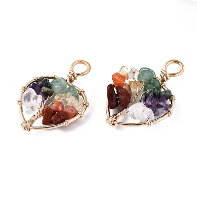 Natural Mixed Stone Pendants G-T131-97B-05-1