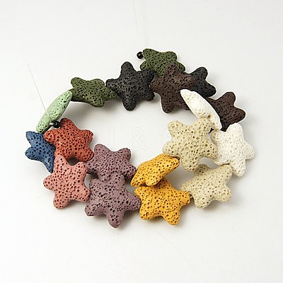 Natural Lava Rock Beads Strands G915-12-1