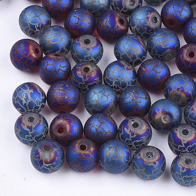 Electroplate Glass Beads EGLA-S178-03C-1