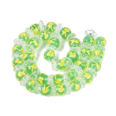 Inner Flower Handmade Lampwork Beads LAMP-Q039-13E-1