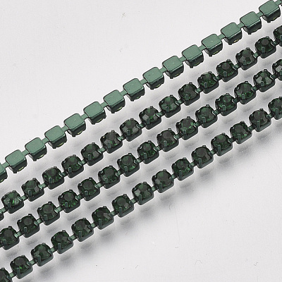 Electrophoresis Iron Rhinestone Strass Chains CHC-Q009-SS12-B02-1