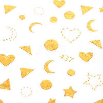 Metallic Nail Decals Stickers MRMJ-R088-29-M-1
