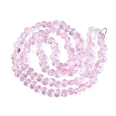Baking Paint Transparent Glass Beads Strands GLAA-Q109-01A-02-1