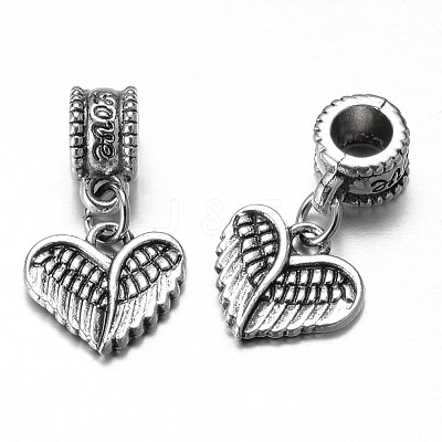 15Pcs Tibetan Style Alloy European Dangle Charms MPDL-ZF0001-07-1