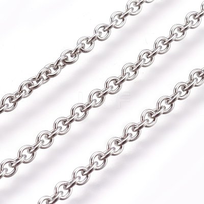 Tarnish Resistant 304 Stainless Steel Cable Chains CHS-R003-0.6mm-1