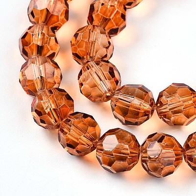 Baking Paint Transparent Glass Beads X1-DGLA-A035-T8mm-A04-1