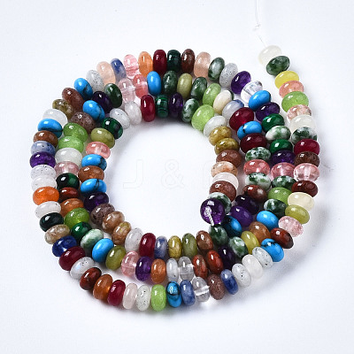 Natural & Synthetic Mixed Stone Beads Strands G-S366-124-1