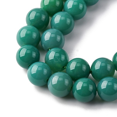 Natural Green Onyx Agate(Dyed & Heated) Beads Strands G-K393-A03-8mm-1