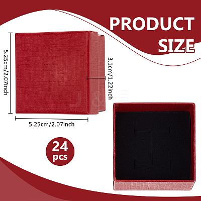 Square Cardboard Jewelry Storage Boxes CON-WH0115-35B-1