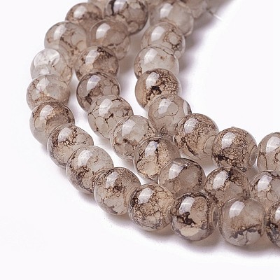 Spray Painted Glass Beads Strands GLAA-A038-C-56-1