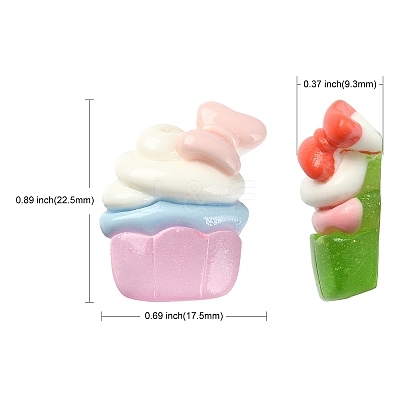 Opaque Resin Decoden Cabochons RESI-CJC0019-27-1
