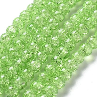 Crackle Glass Beads Strands X-CCG-Q001-10mm-11-1