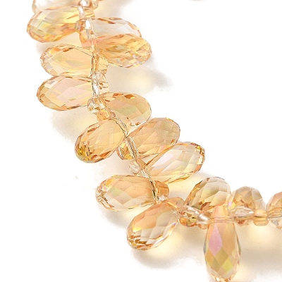 Electroplate Transparent Glass Beads Strands EGLA-B006-01A-FA01-1