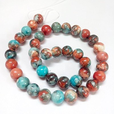 Synthetic Fossil Beads Strands G-L028-10mm-05-1