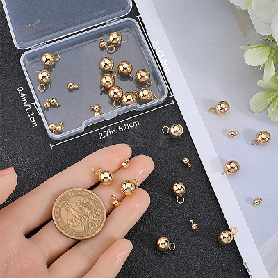 40Pcs 2 Styles Brass Charms KK-BBC0015-23-1